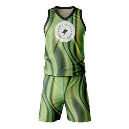 Kids Basketball Uniforms Personalized Customized Swingman Jersey - Airwaves Green (Top+Shorts) - buybasketballnow