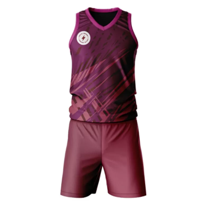 Basketball Uniforms Personalized Customized Magenta Motion Kid's Basketball Suit (Top+Shorts) - buybasketballnow