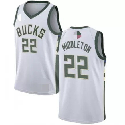 Men's Khris Middleton #22 Milwaukee Bucks Swingman NBA Jersey - Association Edition2020/21 - buybasketballnow