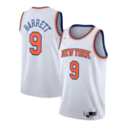Men's Barrett #9 New York Knicks Swingman NBA Jersey - Association Edition2019/20 - buybasketballnow