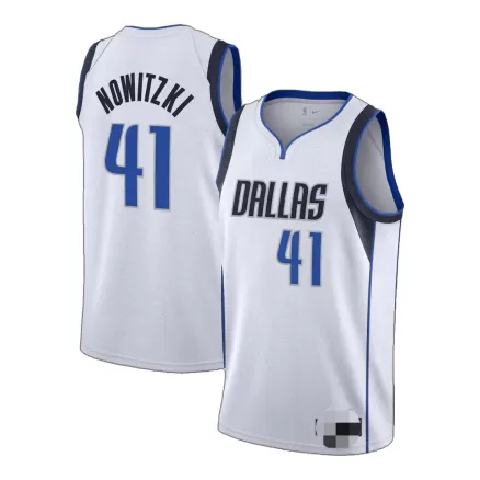 Men's Nowitzki #41 Dallas Mavericks Swingman NBA Jersey - Association Edition - buybasketballnow