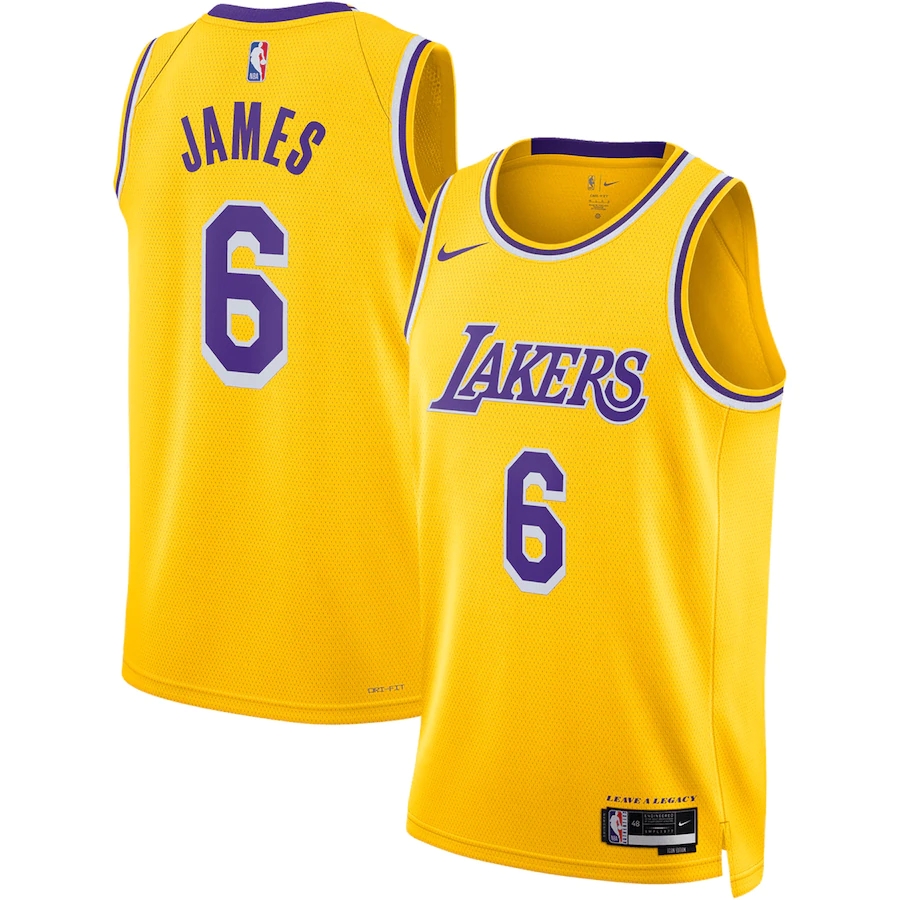 Men's LeBron James #6 Los Angeles Lakers Swingman NBA Jersey