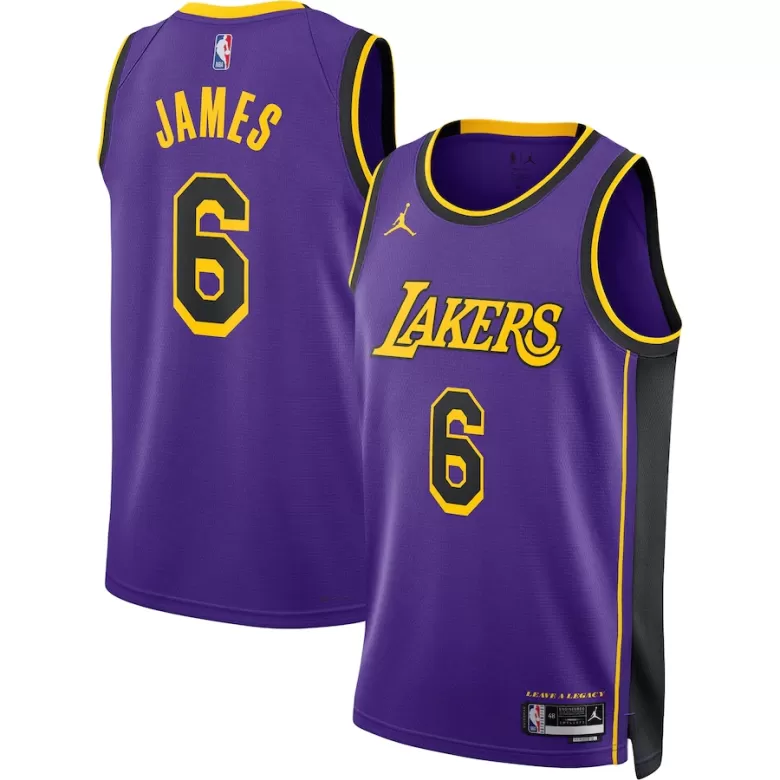 LeBron James #6 Los Angeles Lakers Swingman Jersey Purple 2022/23 - buybasketballnow