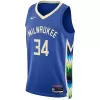 Men's Giannis Antetokounmpo #34 Milwaukee Bucks Swingman NBA Jersey - City Edition 2022/23 - buybasketballnow