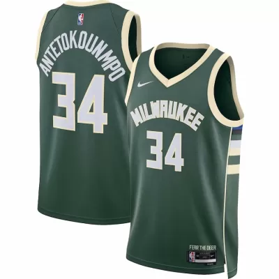 Men's Bucks Antetokounmpo #34 Milwaukee Bucks Swingman NBA Jersey - Icon Edition 2022/23 - buybasketballnow