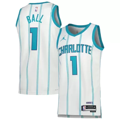 Men's Ball #1 Charlotte Hornets Swingman NBA Jersey - Association Edition2022/23 - buybasketballnow