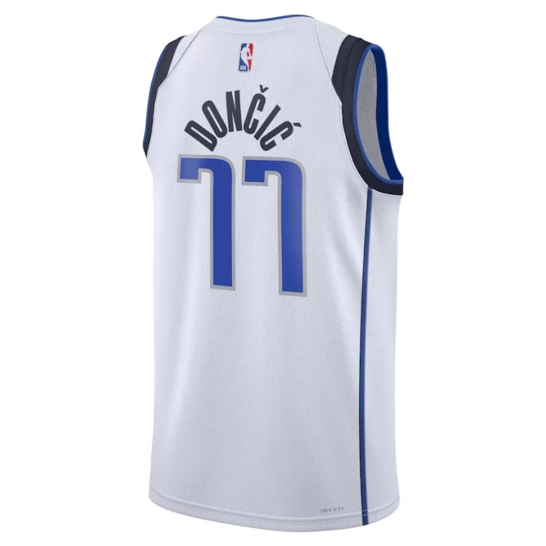 Nike Men's 2022-23 City Edition Dallas Mavericks Luka Doncic #77 Blue Dri-Fit Swingman Jersey, Medium