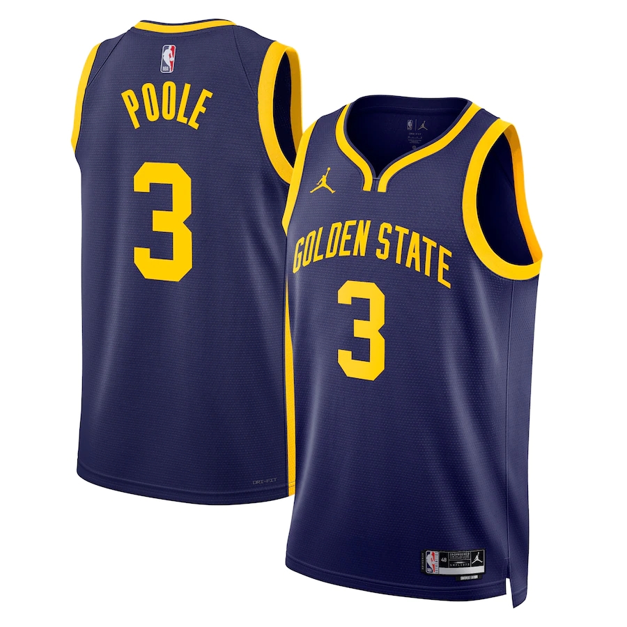 Golden State Warriors #3 Jordan Poole 2022-23 Blue Stitched