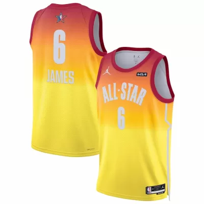 Men's LeBron James #6 Los Angeles Lakers All-Star Game Swingman NBA Orange Jersey 2022/23 - buybasketballnow