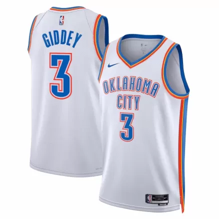 Men's Josh Giddey #3 Oklahoma City Thunder Swingman NBA Jersey - Association Edition2022/23 - buybasketballnow