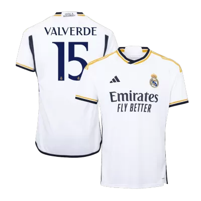 VALVERDE #15 Real Madrid Home Soccer Jersey 2023/24 - buybasketballnow