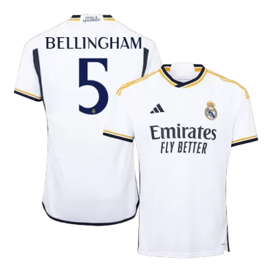 BELLINGHAM #5 Real Madrid Home Soccer Jersey 2023/24 - buybasketballnow