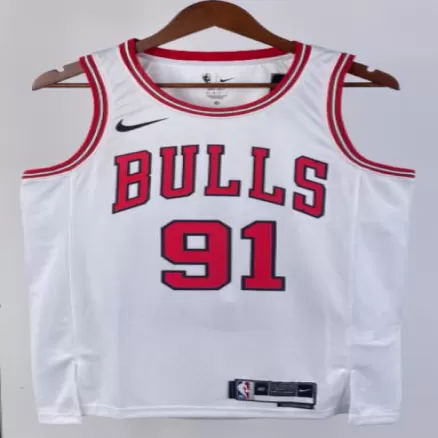 Men's Bulls Rodman #91 Chicago Bulls Swingman NBA Jersey - Association Edition2022/23 - buybasketballnow