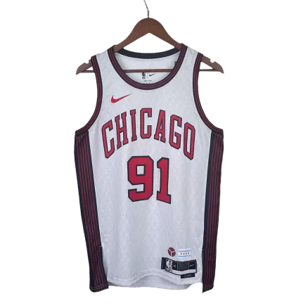 Men's Dennis Rodman #91 Chicago Bulls Swingman NBA Jersey - City Edition 2022/23 - buybasketballnow