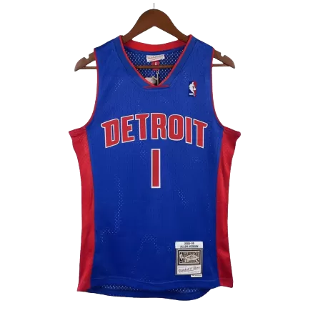 Men's Pistons Iverson #1 Detroit Pistons Swingman NBA Classic Jersey 2003/04 - buybasketballnow