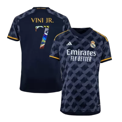 VINI JR. #7 Real Madrid Away Soccer Jersey 2023/24 - Sen2 Font - buybasketballnow