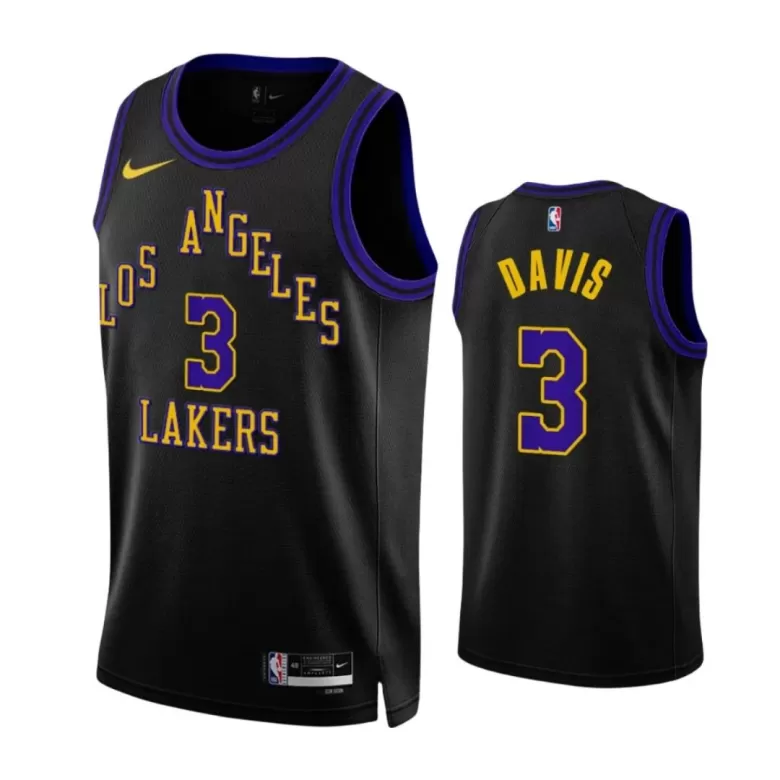 Anthony Davis #3 Los Angeles Lakers Swingman Jersey Black 2023/24 - buybasketballnow