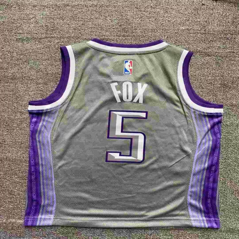 Kids's De'Aaron Fox #5 Sacramento Kings Swingman NBA Jersey - City Edition 2022/23 - buybasketballnow