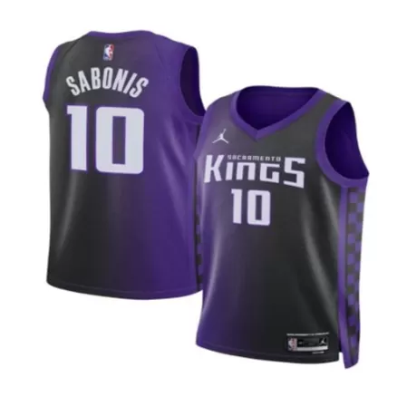 Sabonis #10 Sacramento Kings Swingman Jersey Black Purple 23/24 - buybasketballnow