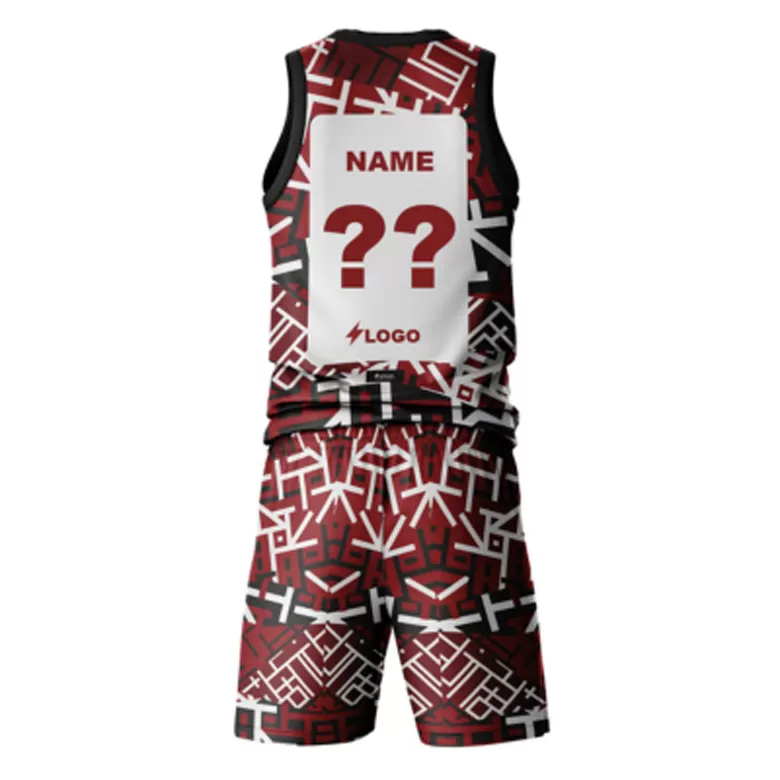 Basketball Uniforms Personalized Customized Pattens Red White Kid's Basketball Suit (Top+Shorts) - buybasketballnow