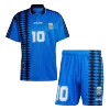 Retro #10 Argentina Away Soccer Jersey Kit(Jersey+Shorts) 1994 - buybasketballnow