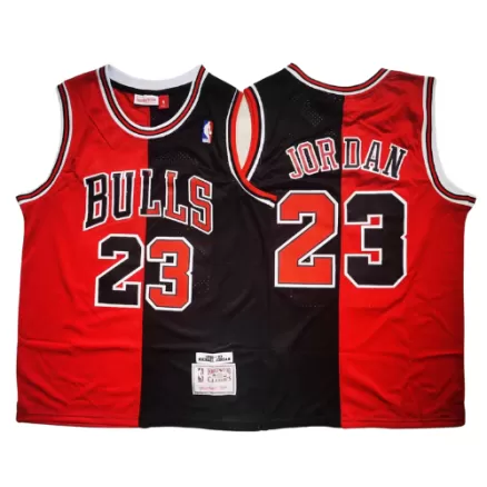 Men's Michael Jordan Chicago Bulls Half Red Split Swingman NBA Classic Jersey 1996/97 - buybasketballnow
