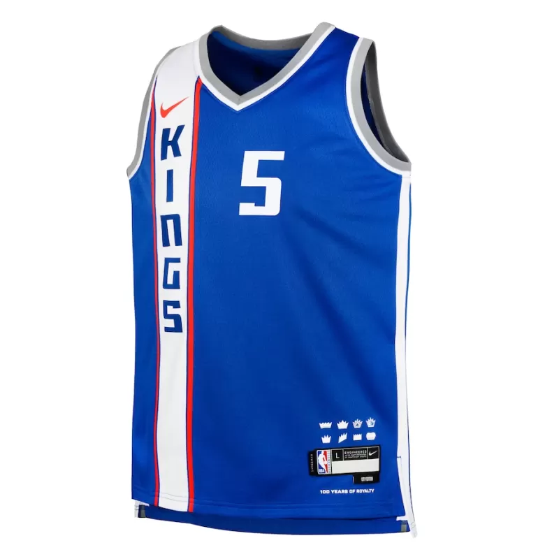 Kids's De'Aaron Fox #5 Sacramento Kings Swingman NBA Jersey - City Edition - buybasketballnow