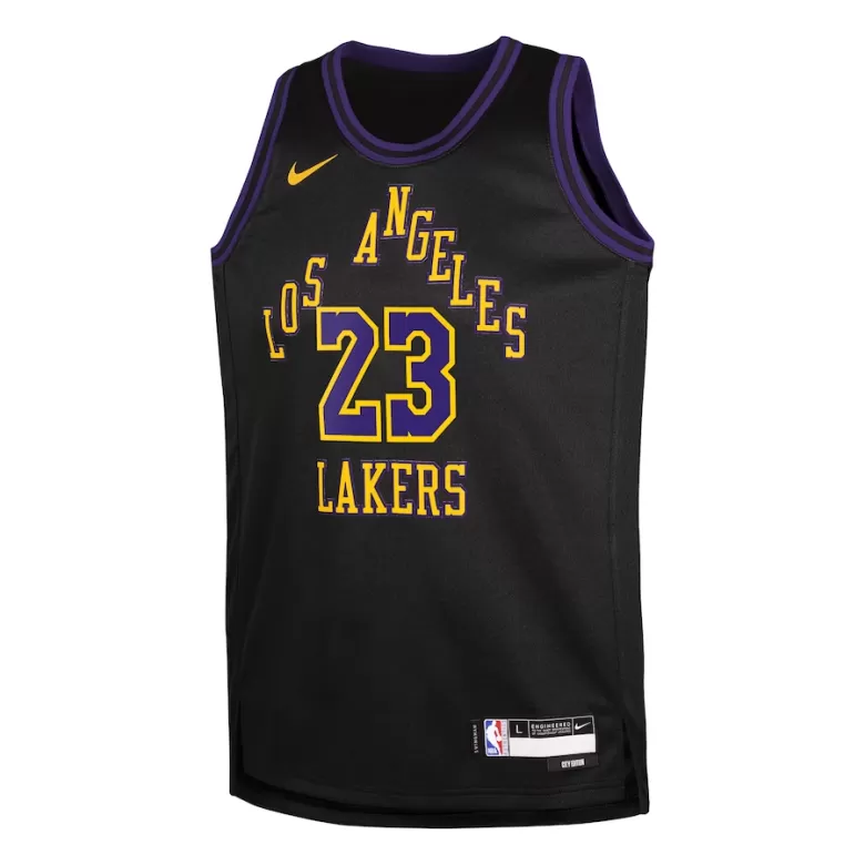 Kids's Lebron James #23 Los Angeles Lakers Swingman NBA Jersey - City Edition 2023/24 - buybasketballnow