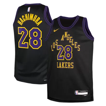 Kid's Rui Hachimura #28 Los Angeles Lakers Swingman NBA Jersey - City Edition 2023/24 - buybasketballnow