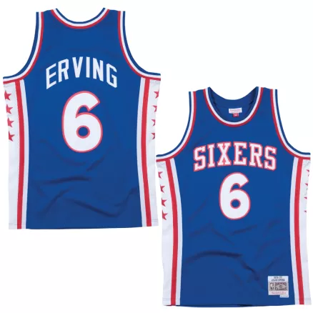 Julius Erving #6 Philadelphia 76ers Swingman Jersey Blue 1976/77 - buybasketballnow