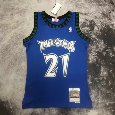 Timberwolves Garnett #21 Minnesota Timberwolves Jersey Blue 2003/04 - buybasketballnow