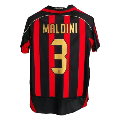 Retro MALDINI #3 2006/07 AC Milan Home Soccer Jersey - buybasketballnow