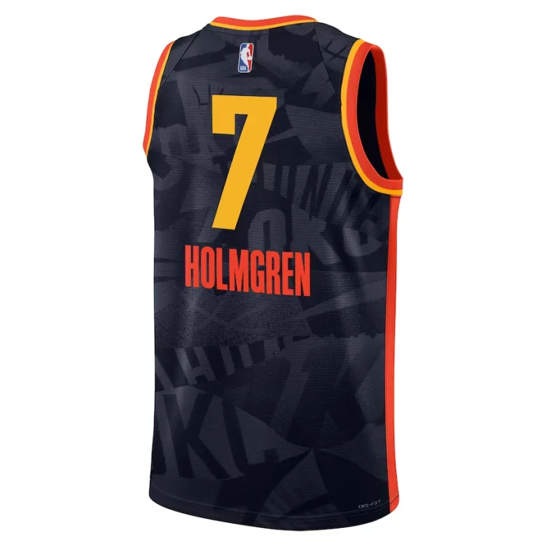 Chet Holmgren #7 Oklahoma City Thunder Swingman Jersey Black - buybasketballnow