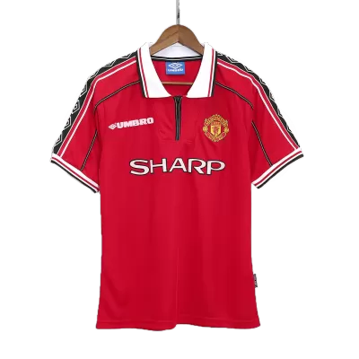 Retro 98/00 Manchester United Home Soccer Jersey - buybasketballnow