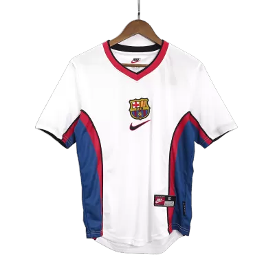 Retro 1998/99 Barcelona Away Soccer Jersey - buybasketballnow