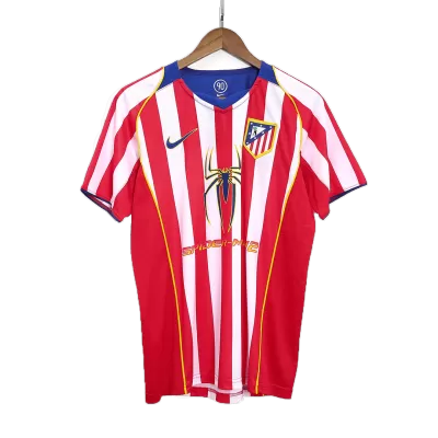 Retro 2004/05 Atletico Madrid Home Soccer Jersey - buybasketballnow