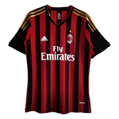 Retro 2013/14 AC Milan Home Soccer Jersey - buybasketballnow