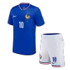 Kid's MBAPPE #10 France Home Soccer Jersey Kit(Jersey+Shorts) Euro 2024 - buybasketballnow