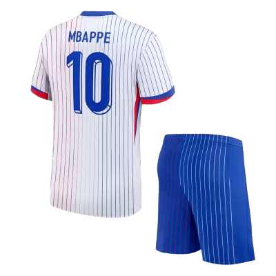 Kid's MBAPPE #10 France Away Soccer Jersey Kit(Jersey+Shorts) Euro 2024 - buybasketballnow