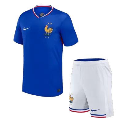 Kid's France Home Soccer Jersey Kit(Jersey+Shorts) Euro 2024 - buybasketballnow