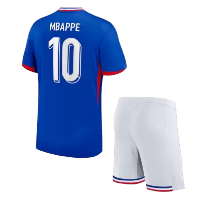 Kid's MBAPPE #10 France Home Soccer Jersey Kit(Jersey+Shorts) Euro 2024 - buybasketballnow