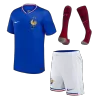 Kid's France Home Soccer Jersey Kit(Jersey+Shorts+Socks) Euro 2024 - buybasketballnow