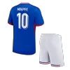 Kid's MBAPPE #10 France Home Soccer Jersey Kit(Jersey+Shorts) Euro 2024 - buybasketballnow