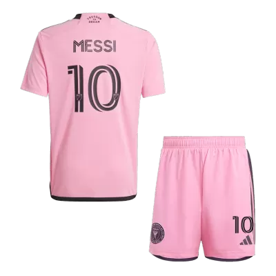 Kid's MESSI #10 Inter Miami CF Home Soccer Jersey Kit(Jersey+Shorts) 2024 - buybasketballnow