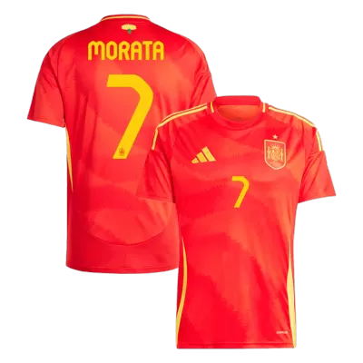 MORATA #7 Spain Home Soccer Jersey Euro 2024 - buybasketballnow