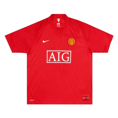 Retro 2007/08 Manchester United Home Soccer Jersey - buybasketballnow