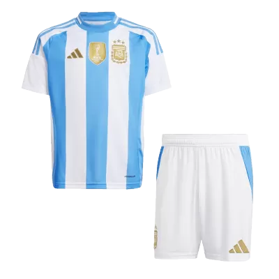 Kid's Argentina Home Soccer Jersey Kit(Jersey+Shorts) 2024 - buybasketballnow