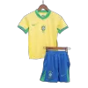 Kid's Brazil Home Soccer Jersey Kit(Jersey+Shorts) Copa America 2024 - buybasketballnow