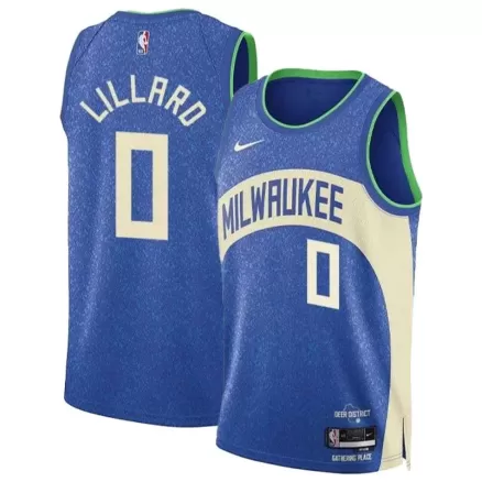 Men's Damian Lillard #0 Milwaukee Bucks NBA Jersey - City Edition 2023/24 - buybasketballnow