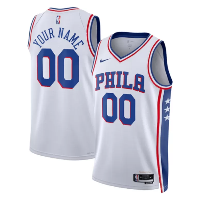 Men's Philadelphia 76ers Swingman NBA custom Jersey - Association Edition2022/23 - buybasketballnow